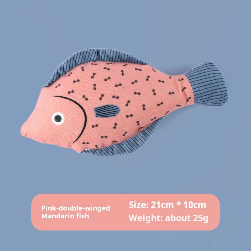 Игрушка для кошек Кошачья мята Игрушка для самостоятельного развлечения Домашний котенок Интерактивный плюшевый кот, режущий зубы, креативный звучащий кот, милый 3D-симуляция, в форме рыбы, уникальный