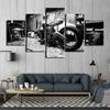 HAOSHUNDA Modern Canvas Art Wall Pictures For Living Room 5 Pieces Modular Motorcycle Pictures Home Decoration