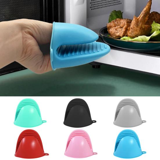 1 пара силиконовых мини-перчаток для духовки, термостойкие кулинарные рукавицы, нескользящие кухонные прихватки для выпечки и приготовления пищи