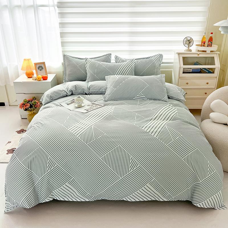 Bedding 3 Piece Aloe Vera Cotton Duvet Cover Sheet 4 Piece Set