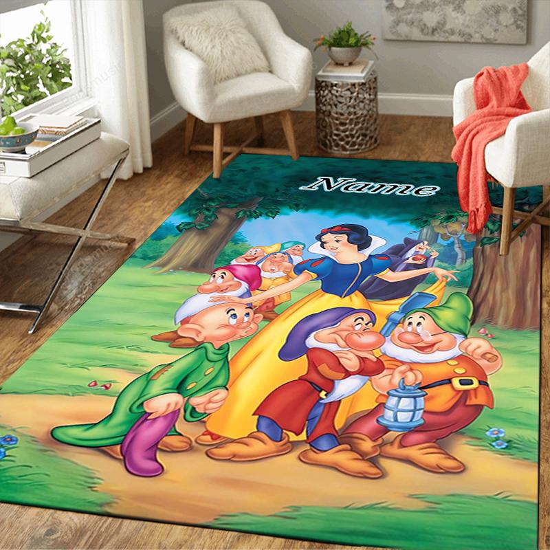 Custom 1Pc Snow White Seven Dwarfs Rug Office Carpet Indoor Outdoor Entrance Doormat Nonslip Soft And Comfortable Living Room D916242