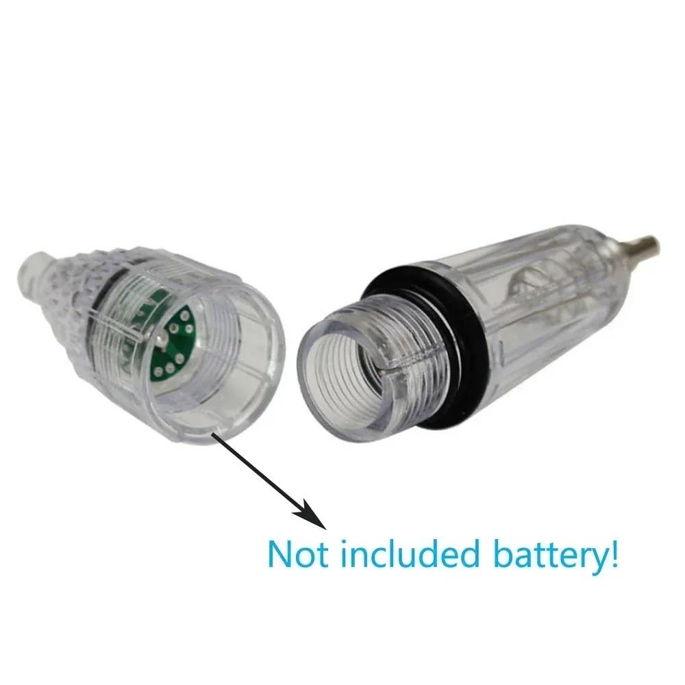 Waterproof Deep Drop Underwater Fish Attracting Lure LED Night Fishing Fishing Lamp 12CM Bait Transparent for 300M Under Water