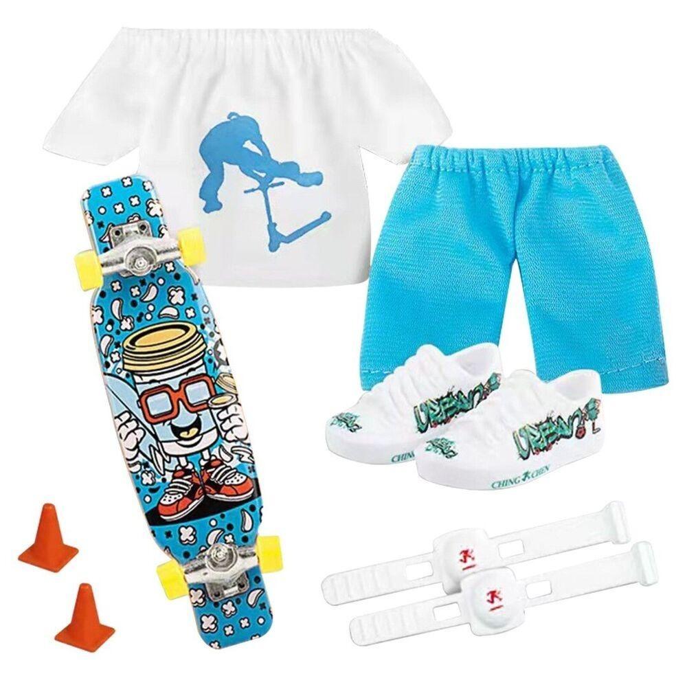 Shoes Finger Clothing Clothes Kit With Pants & Shoes Small Finger Skateboard Finger Scooter Set