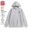 Men's Half-Zip Hooded Fleece Lined Sweatshirt with Dachshund Logo