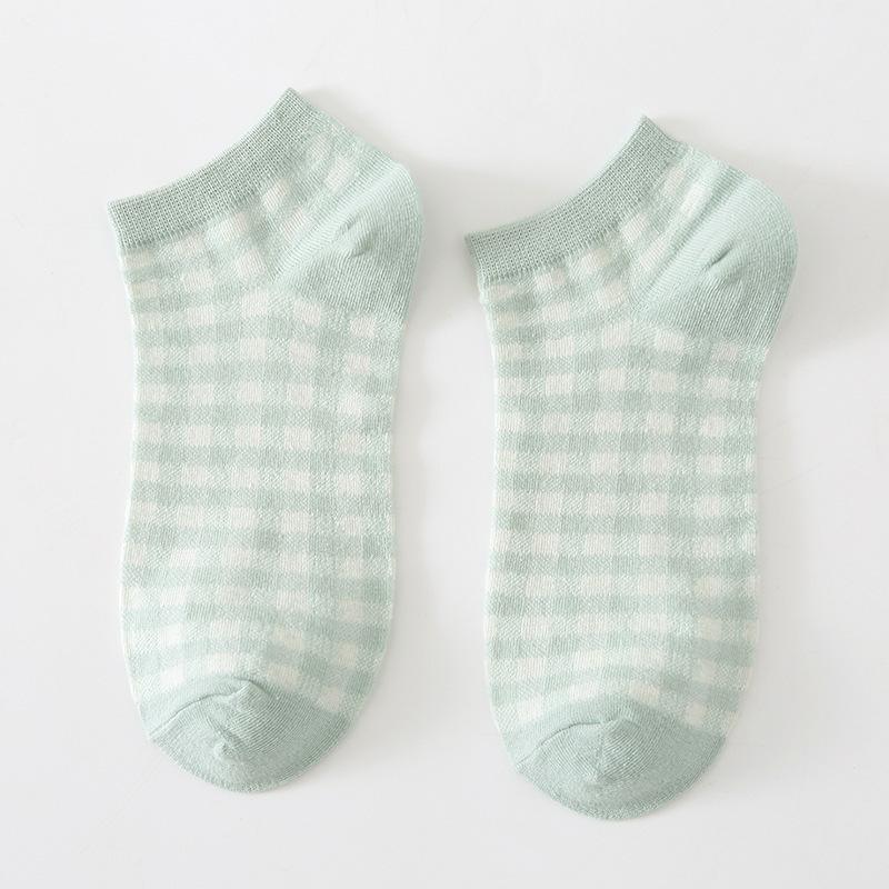 Весенние носки для женщин короткие носки с низкой посадкой и неглубоким вырезом женские носки дышащие и впитывающие пот полосатые в студенческом стиле женские носки-лодочки