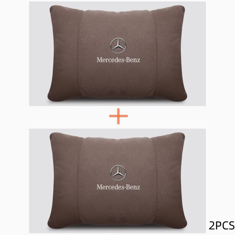 CQY1 Car Headrest Neck Support Seat Auto Breathable Pillow Protector Neck Compatible For Mercedes Benz W211 W205 W204 W210 AMG W202 B
