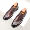 New Leather Business Dress Leather Shoes British Style Casual Soft Sole Embossed Commuter Men's Shoes Men's Leather Shoes