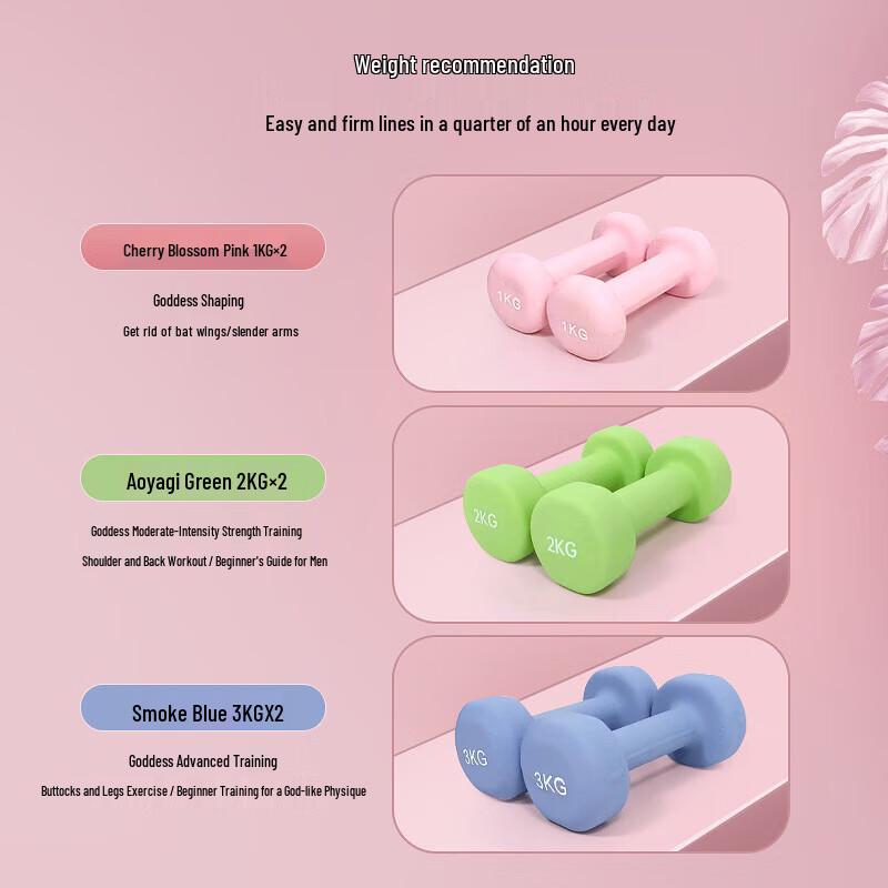 Saibote Frosted Dipped Cast Iron Dumbbells