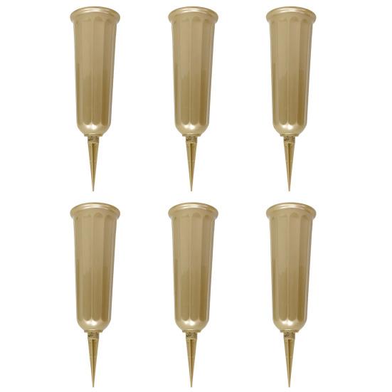 6 шт. кладбищенская ваза мемориальная цветочная ваза надгробные камни держатель для цветов могильная конусная ваза со штырем для цветочной композиции могилы надгробные камни