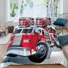Firefighter Truck Duvet Cover King/Queen Size Red Firemen Car Bedding Set For Kids Boys Girls Fire Engine Polyester Quilt Cover