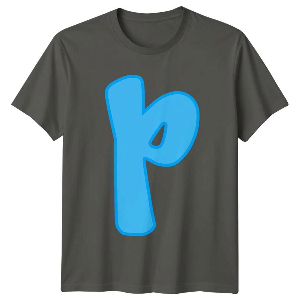 P Initial Letter Alphabets Unisexs TShirt Unisexs Tee Graphic Unisex Top