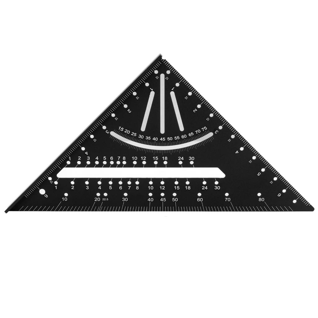 7 дюймов 90 градусов стропильный квадрат транспортир алюминиевый сплав деревообработка треугольная линейка многоугольная