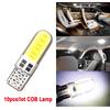 10xT10 W5W 194 автомобильные светодиодные лампы Canbus 4/6/12 SMD Silica Gel Cob 12 В белая лампа для чтения плафон освещения багажника подсветка номерного знака