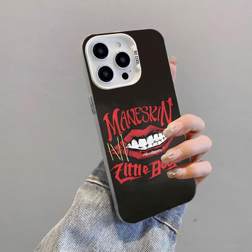Чехол для телефона рок-группы M-Maneskin Для IPhone 17 Pro Max 15 Pro 16 14 Plus 12 13 Mini 11 Pro Ударопрочный Цветной Чехол