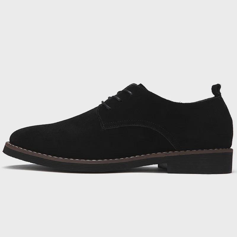 Men's British Style Suede Leather Shoes: Frosted Business Casual Shoes