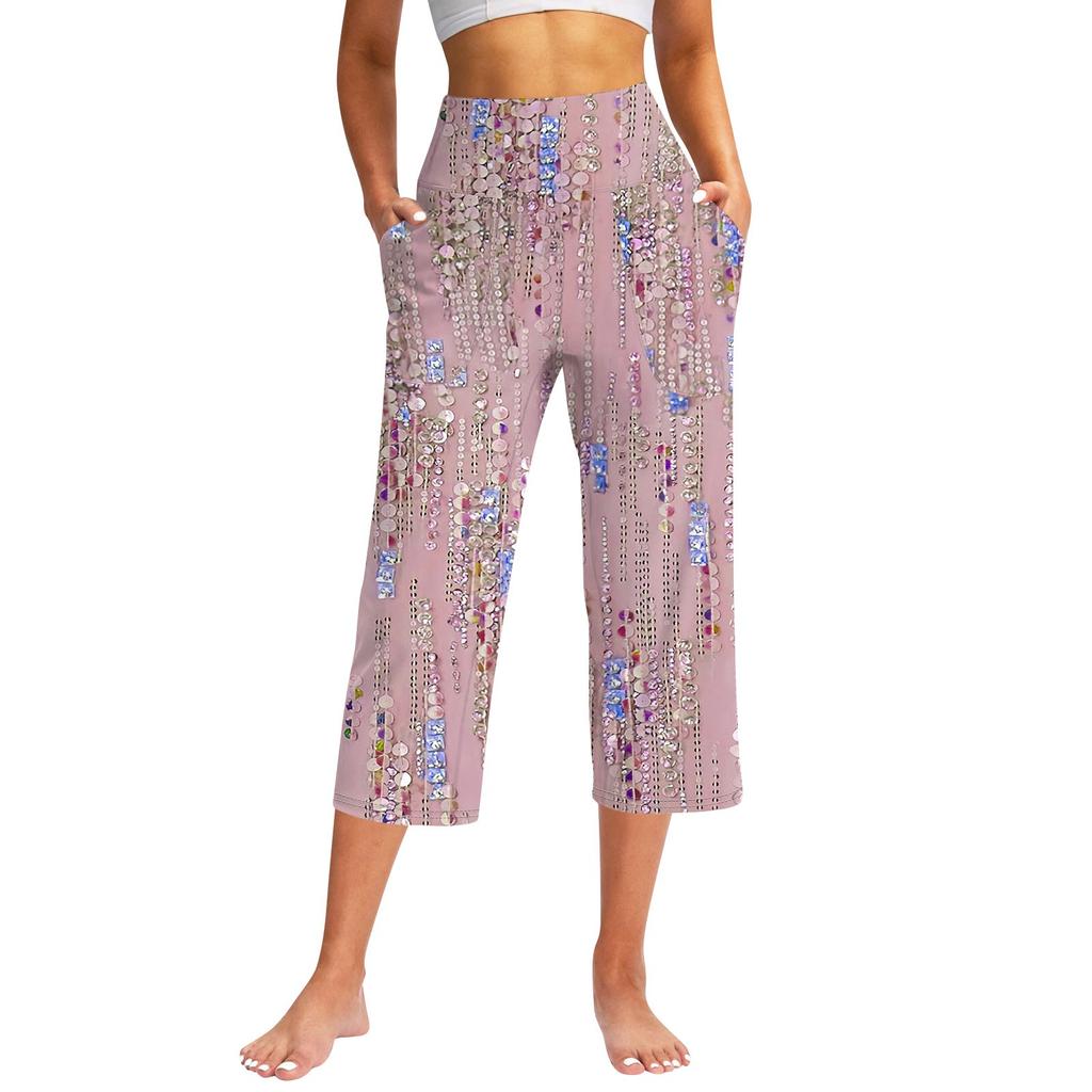 Женские повседневные брюки с карманами и высокой талией, спортивные штаны Seven Pants