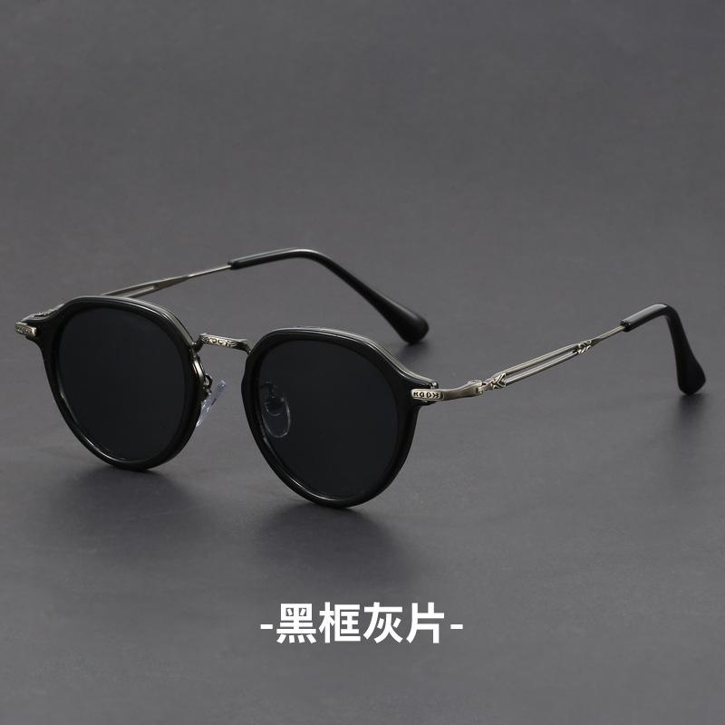 Retro Geometric Round Frame Men Women Sunglasses Fashion Steampunk Metal Sun Glasses  New Trendy Design Shades Uv400