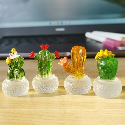 1 шт. Мини-фигурка кактуса, украшение, кактус, бонсай, декор, аксессуары для аквариума, аксессуары для аквариума, украшение для двора и дома