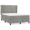 Maison Exclusive - Sommier à lattes de lit et matelas Gris clair 140x190cm Velours