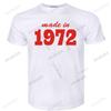 Сделано в 1972 19XX Индивидуальная футболка Смешные подарки на день рождения для мужчин Муж Папа Отец Хлопок Круглый вырез Короткий рукав Футболка