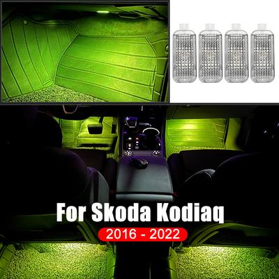 Для Skoda Kodiaq 2016 2017 2018 2019 2020 2021 2022 Автомобильный фонарь для ног, атмосферное освещение, аксессуары для украшения интерьера