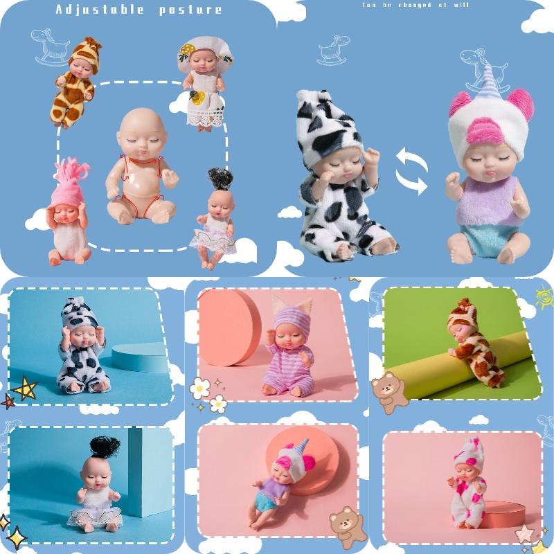 Реборн Спящая Кукла Девочка ПВХ BJD Игрушка с Подвижными Суставами и Мягкой Одеждой