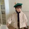 Зимние детские пальто с принтом в корейском стиле для девочек, утепленные хлопковые стеганые пальто для малышей, верхняя одежда для малышей