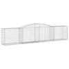 Vidaxl Kosze Gabionowe, 4 Szt, 400X50X80/100 Cm, Galwanizowane Żelazo