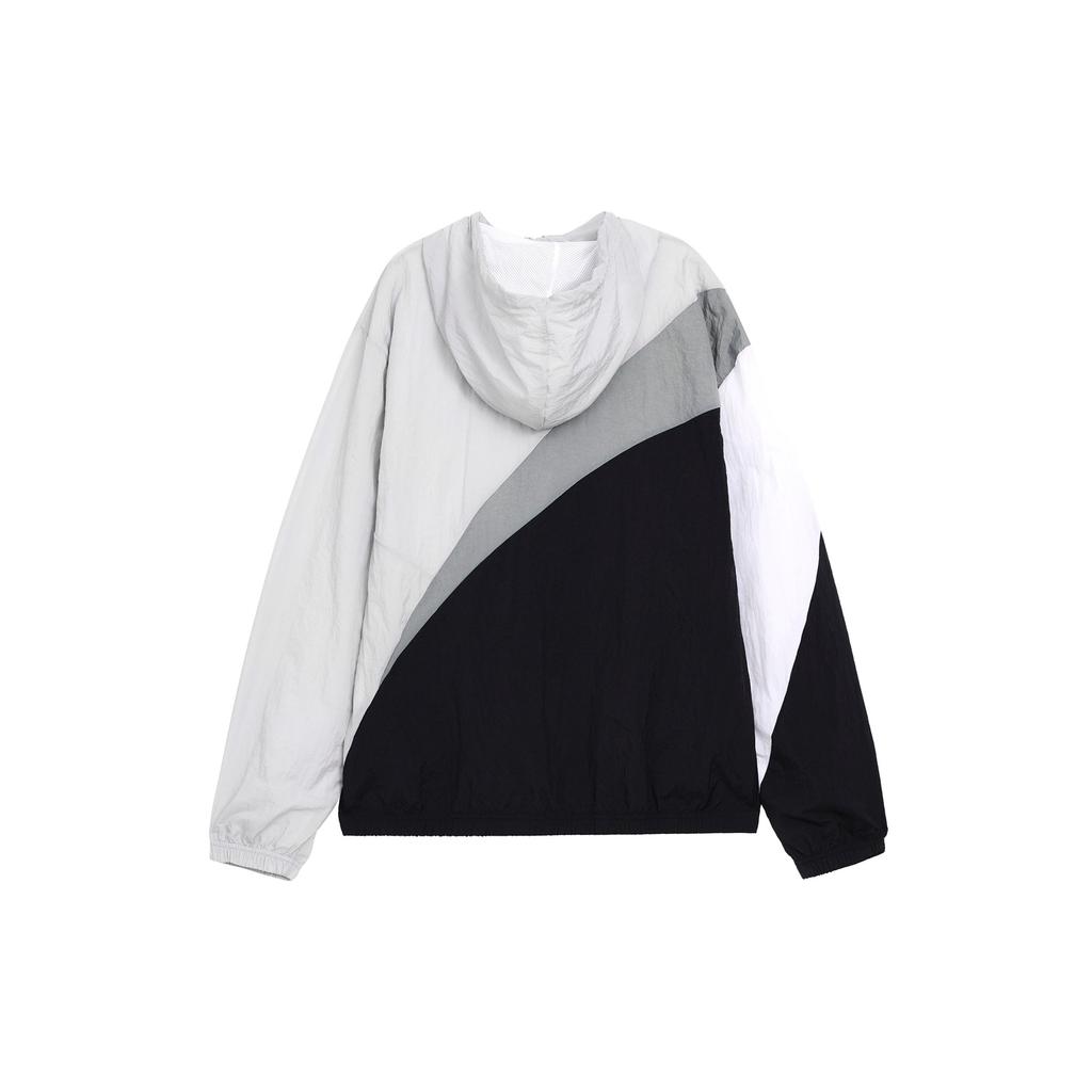 Jordan Jumpman Wave Asymmetrical Logo Patchwork Woven Jacket Men Jacket Black Gray CK6867-077