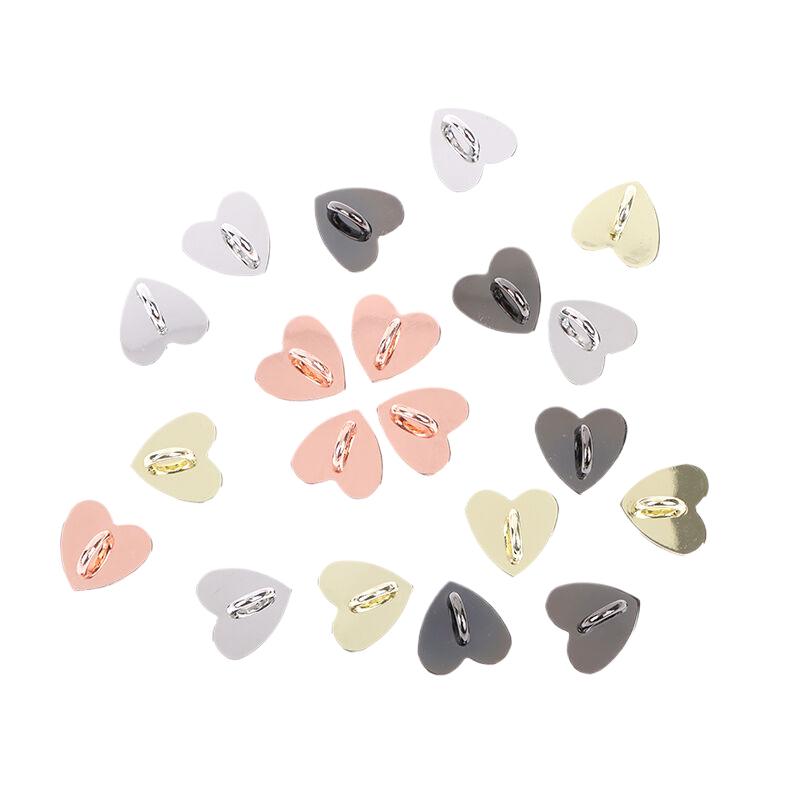 5Pcs Metal Heart Shaped Phone Charm Holder Love Heart Phone Finger Ring / Self Adhesive Mobile Phone Back Stand Hooks