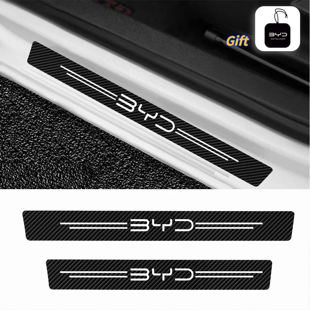 Наклейки на пороги автомобиля BYD для BYD Atto 3 Yuan Plus Atto 2 Shark Dolphin Surf Dolphin Seal Song Plus Sealion Tang Углеродное волокно