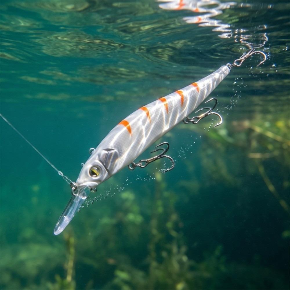 with 3 Treble Hooks Minnow Fishing Bait 13.5cm 14.3g Jerkbait Fishing Lure For Smallmouth Bass