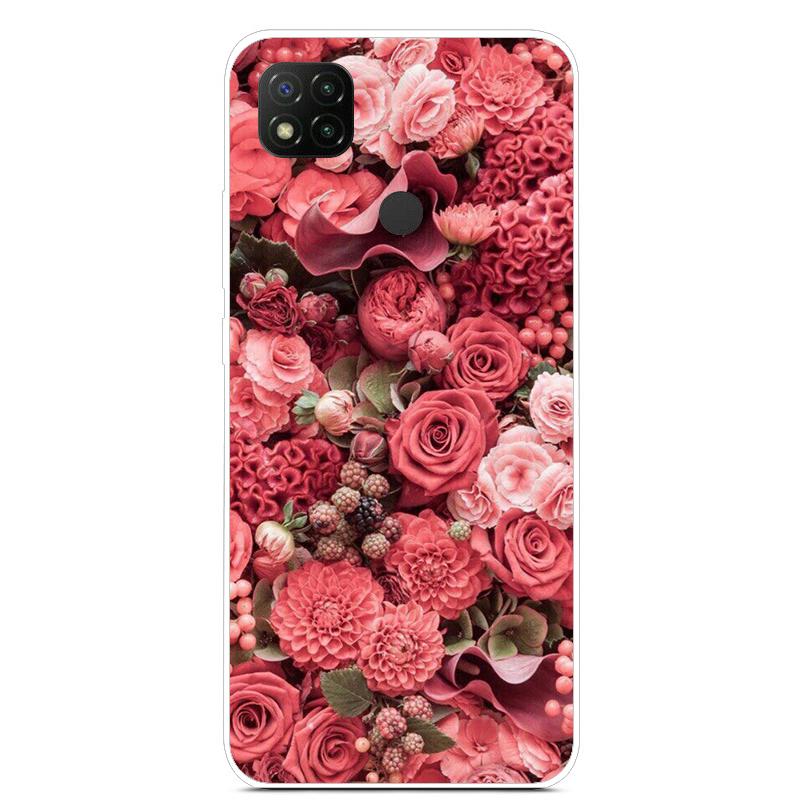Милый чехол с изображением ромашки для Xiaomi Redmi 9C, тонкий чехол из ТПУ для Xiaomi Redmi 9C 9 C, NFC Funda PocoC3, мягкий бампер