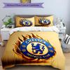 3pcs Duvet Cover Set (1*Duvet Cover + 2*Pillowcase, Without Core),football club F.C Print Bedding Set, Bedroom Decor, All‑Season, Birthday Gift