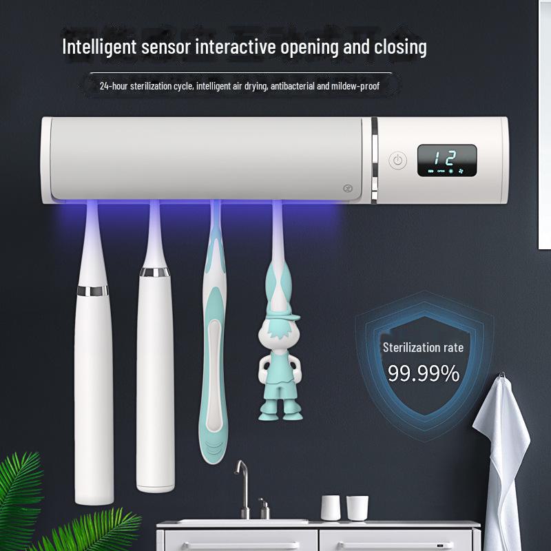 УФ-стерилизатор зубных щеток с интеллектуальным датчиком и автоматической крышкой