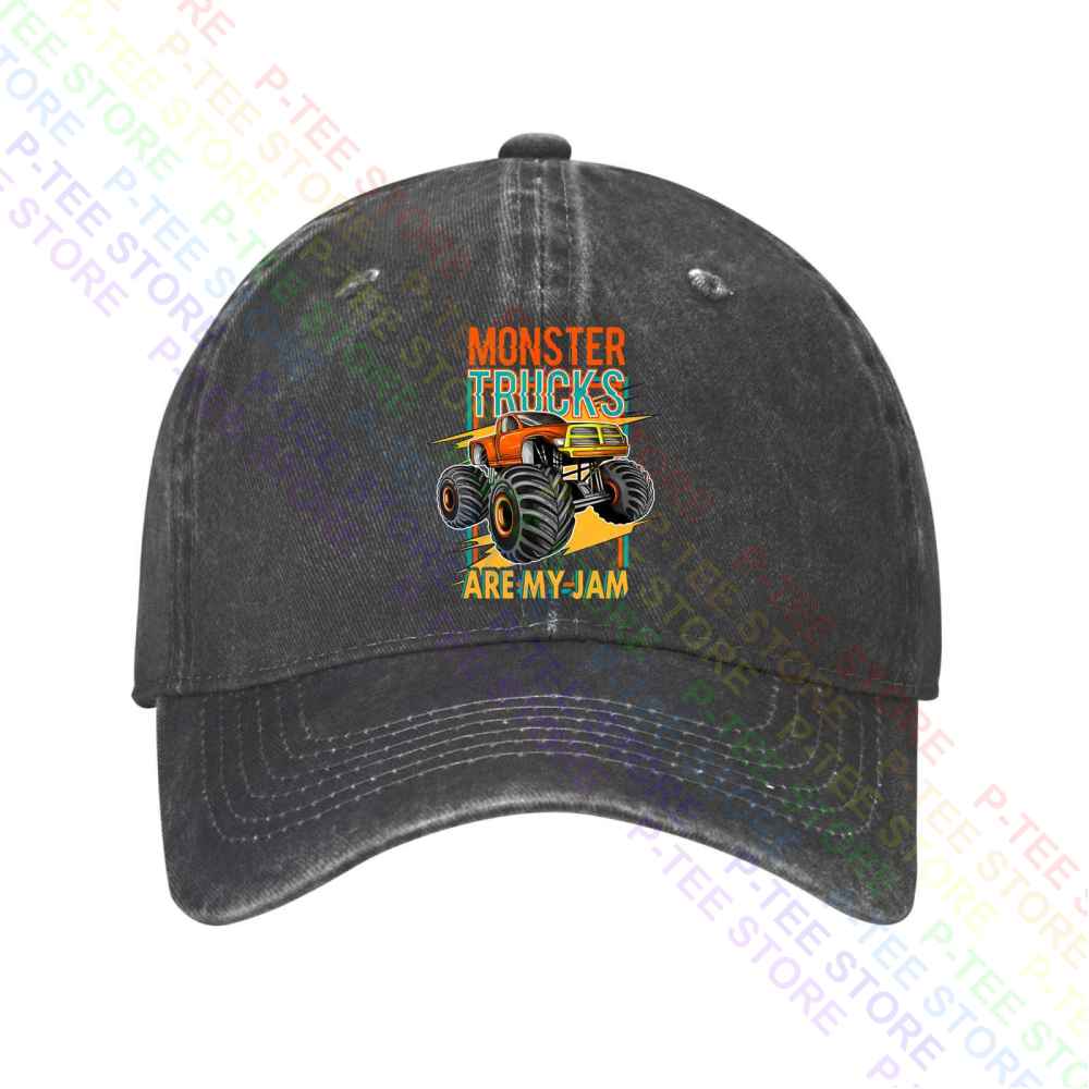 Monster Truck Are My Jam Sunset Baseball Cap Snapback Caps Knitted Bucket Hat