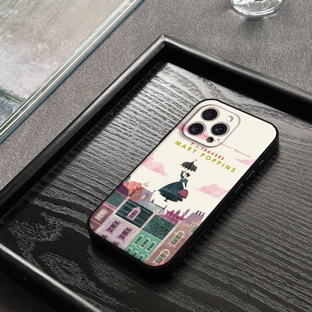 Чехол для телефона Mary P-Poppins Для IPhone 1716 15 14 13 Pro Max 11 12 Mini X Xs XR Черный Силиконовый Чехол