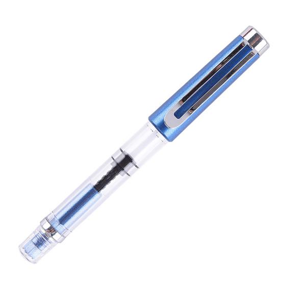 Titanium Fountain Pen High Ink Capacity Vacuum Filling Stainless Steel Fine Nib Smooth Writing Pen for Daily Writing