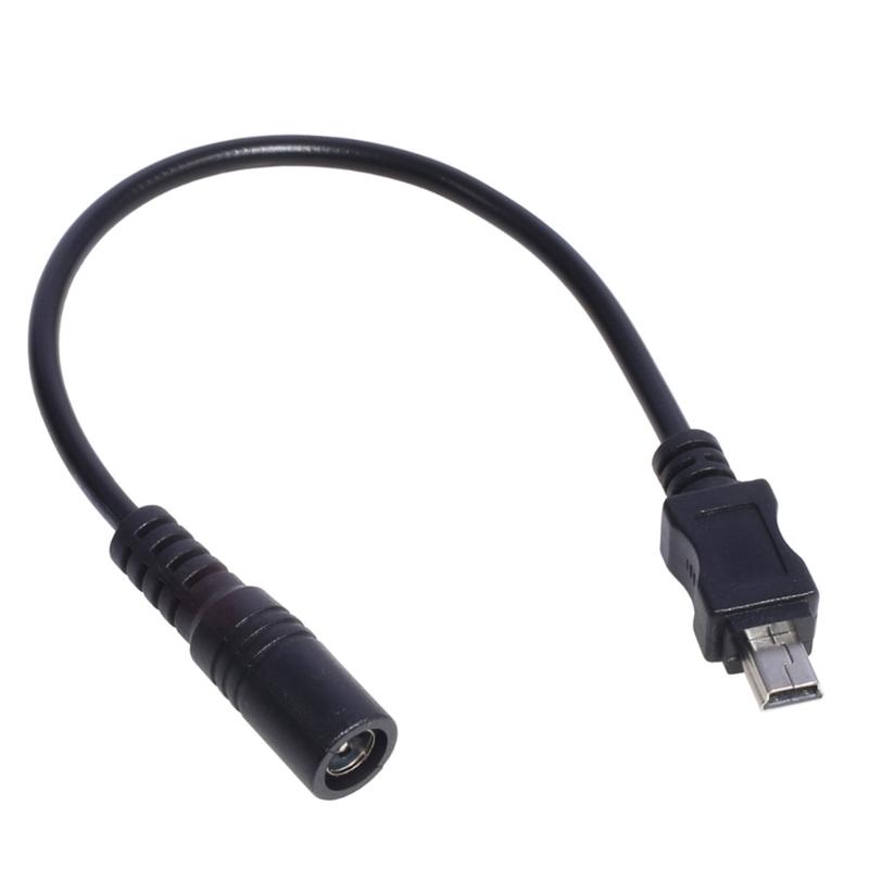 Разъем питания DC 5.5x2.1мм гнездо на Mini USB штекер удлинительный кабель для зарядки адаптер (5,5x2,1 мм к Mini USB)