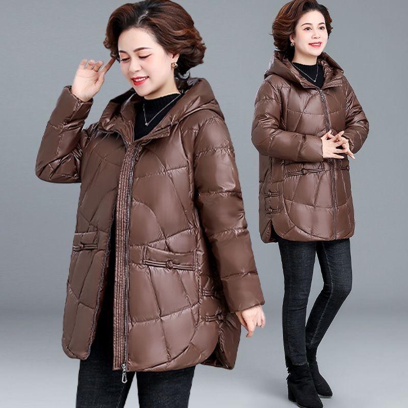 Зимняя куртка-пуховик для мамы из хлопка, утепленное теплое пальто для бабушки, парки для зимы
