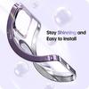 Protective Case - BOOLING - for iPhone 16 - Silicone TPU - Purple Chrome Outline - 2 Tempered Glasses