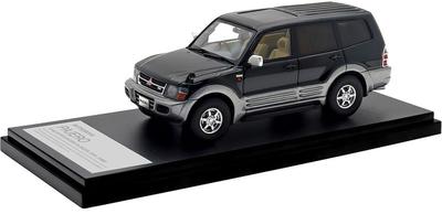 Inter Allied Hi Story Mitsubishi PAJERO Long SUPER EXCEED 3200 Pyrenees Silver Готовый продукт 1/43 DI-DIESEL (1999) Черный/Королева