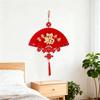 Chinese New Year Decoration Red Fu Character 3D Fan Shaped Hanging Pendant