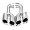 Enhanced Quad-Outlet Exhaust Pipe for 2004-2024 Volkswagen Touareg, Triple-Layer Single-Tip Design