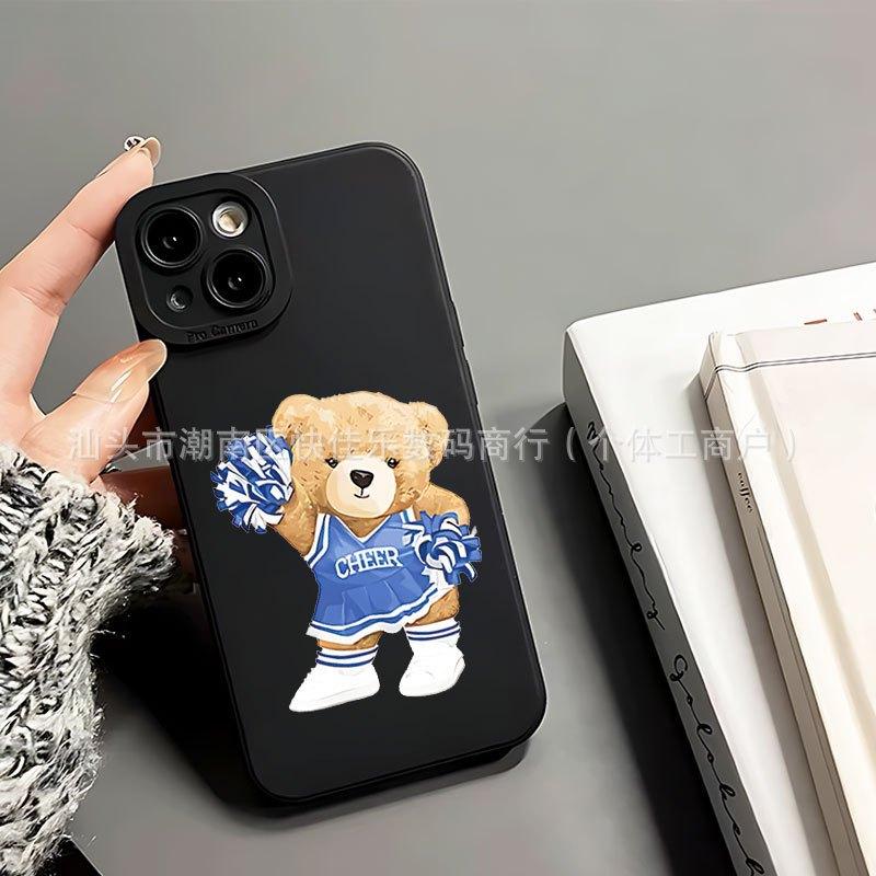 Чехол в стиле INS для iPhone 15 Pro Max 1617, iPhone 12 Плюшевый мишка, 1413 защитный чехол 11 Pro