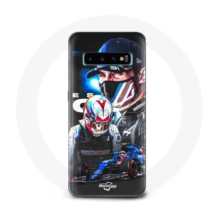 Coque - MANIACASE - Samsung Galaxy S10 edge - Formule 1 - Esteban Ocon - Souple Noir