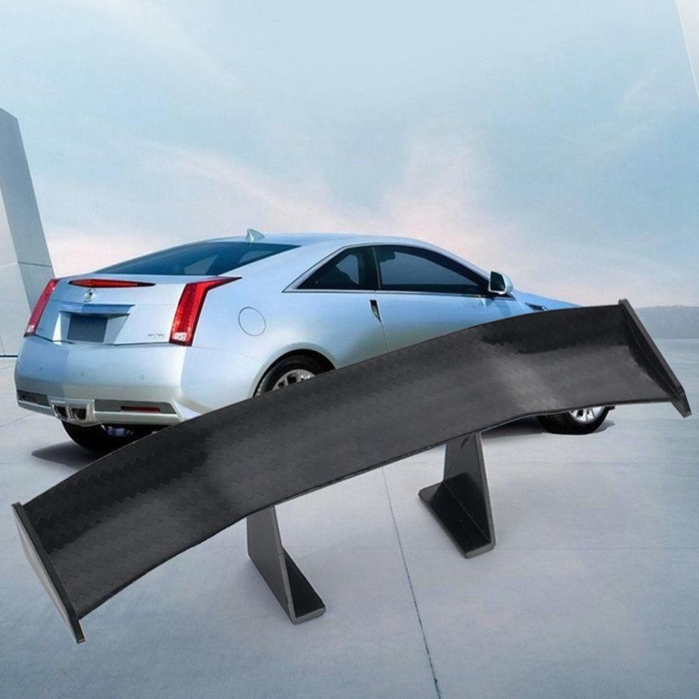 GT Style Mini Wings Carbon Look Tail Wing Auto Styling Decoration Car Rear Spoiler
