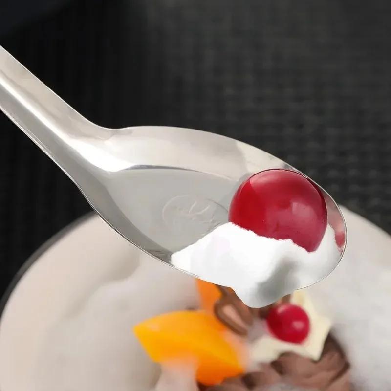 20/1 шт. ложка из нержавеющей стали с плоским дном для риса, длинная десертная ложка, домашние столовые ложки, кухонная посуда