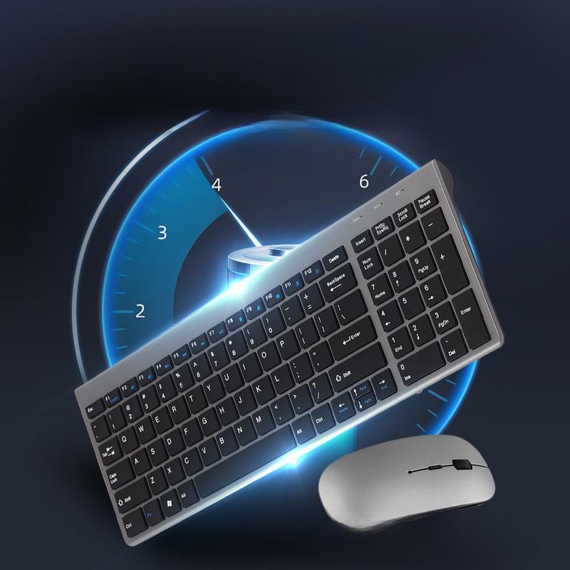 Беспроводная клавиатура Yixin 109 Silent Wireless с ножничным механизмом и двухзонным аккумулятором для офисного использования на настольных компьютерах и ноутбуках