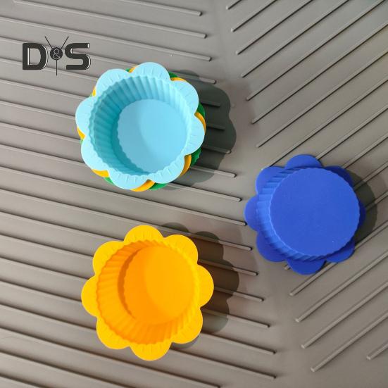 10/20 шт. силиконовые формочки для выпечки, утолщенные антипригарные формы для кексов, тартов, нестандартных форм, пригодные для использования в духовке/морозильной камере/посудомоечной машине, для заварного пудинга